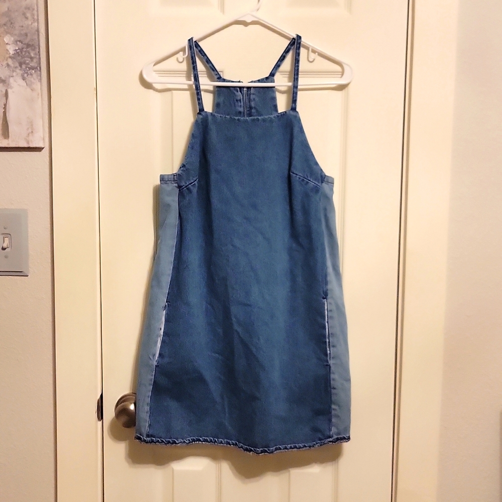 Two tone denim dress